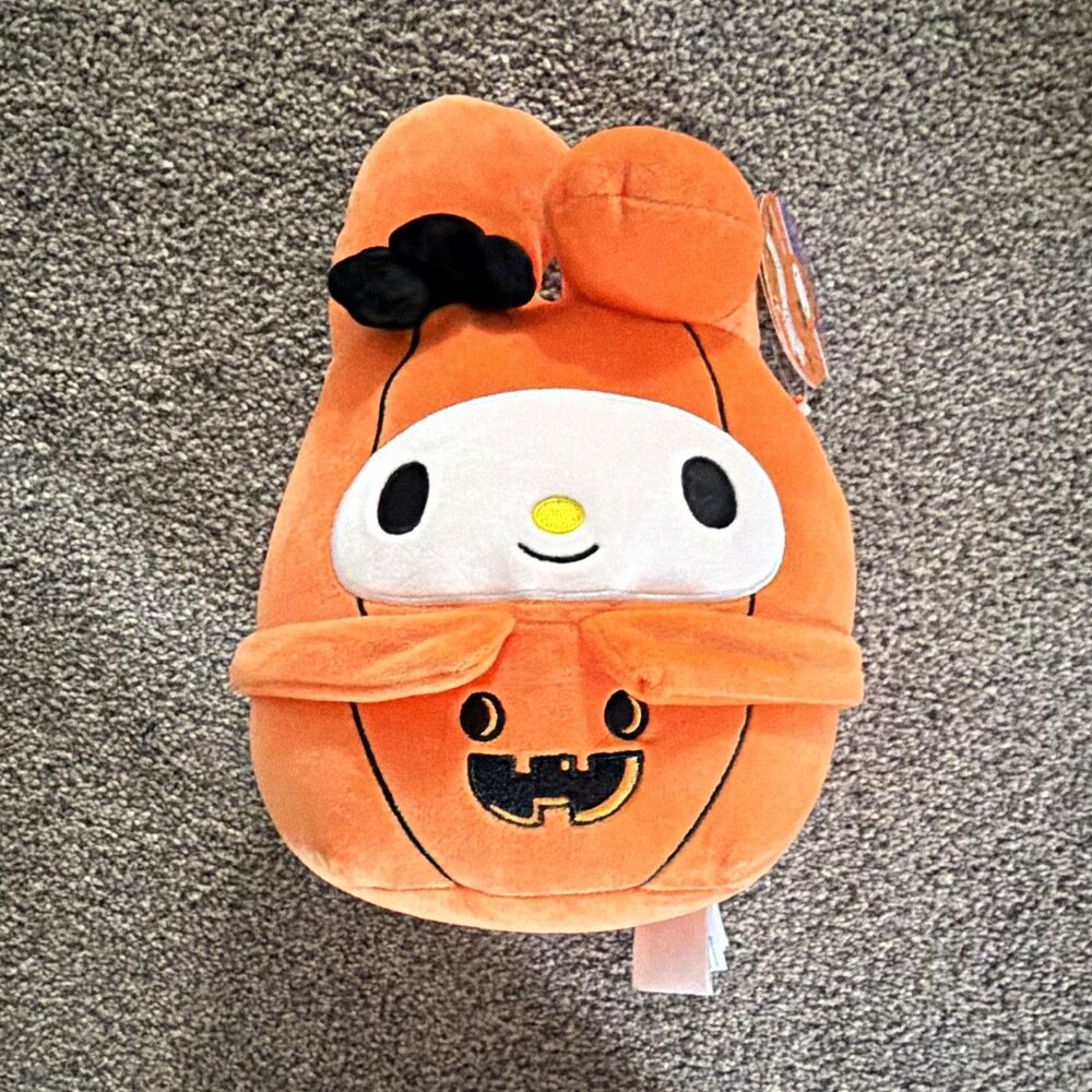 Squishmellows Sanrio My Melody Halloween Pumpkin Plush NWT A15